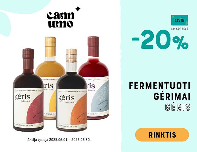 -20% на ферментированные напитки GĖRIS | Акция
