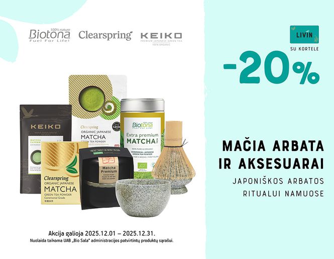 -20% ekologiškai mačia arbatai ir aksesuarams | Akcija