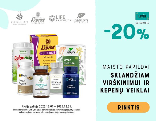 -20% maisto papildams sklandžiam virškinimui | Akcija
