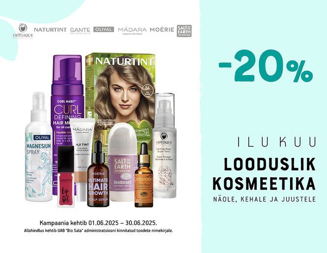 ILUKUU: -20% allahindlus TOP kosmeetikabrändidele!