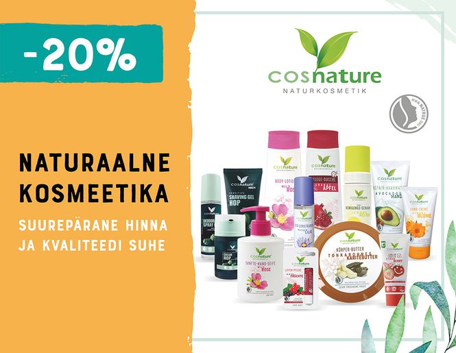 Cosnature naturaalne kosmeetika -20% | Sooduspakkumine