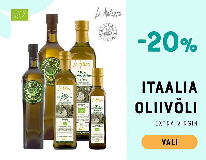 -20% ökoloogilistele Extra Virgin oliiviõlidele | Kampaania