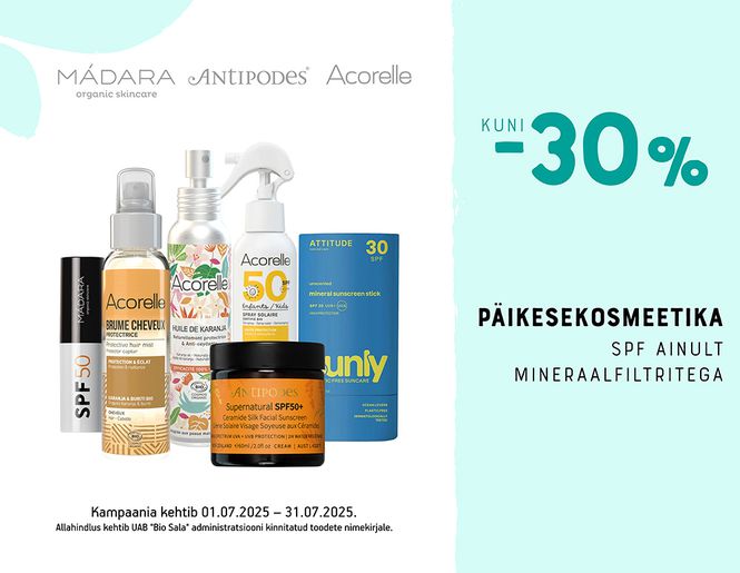 Kuni -30% näo ja keha päikesekosmeetikale | Pakkumised