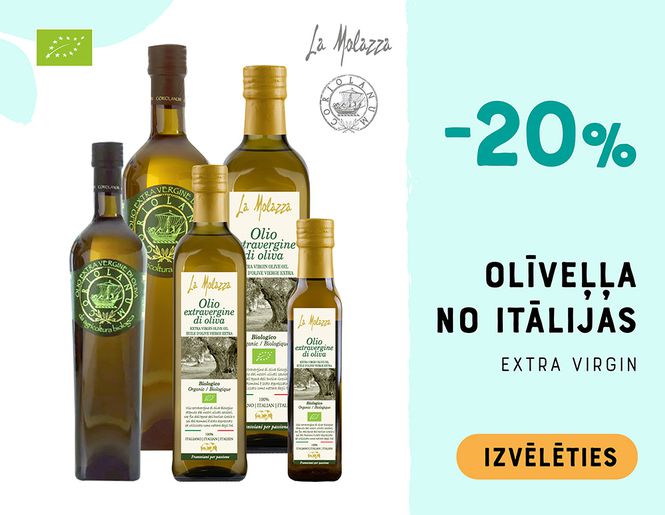 -20% ekoloģiskai Extra Virgin olīveļļai | Akcija