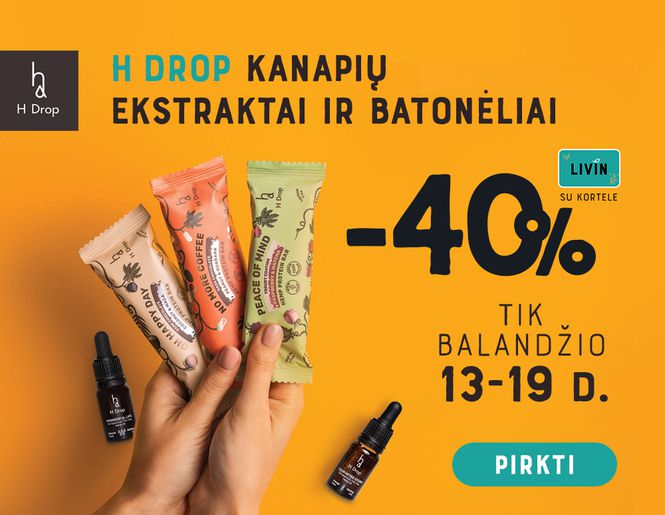 -40% на продукты из конопли H Drop | Акция