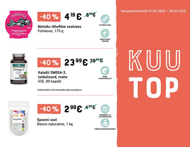 Veebruari TOP suurimad allahindlused | Kampaania