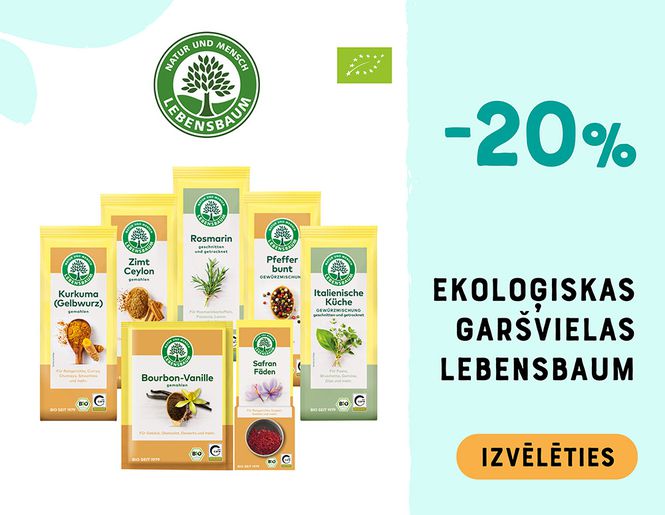 -20% „Lebensbaum“ ekoloģiskajām garšvielām