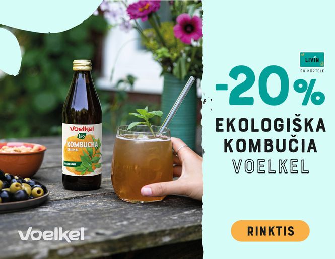 -20% ekologiškoms „Voelkel“ kombučioms | Akcija