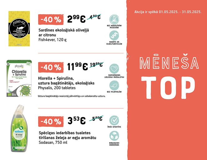 TOP lielākās maija atlaides | Akcija