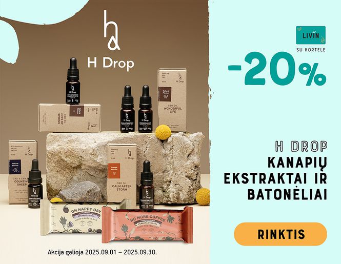 -20% H Drop kanapių produktams | Akcija