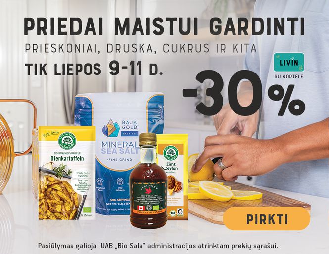 -30% cukrui, druskai ir prieskoniams | Akcija