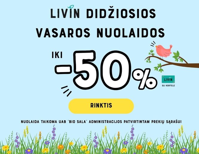 Didžiosios vasaros nuolaidos iki -50%