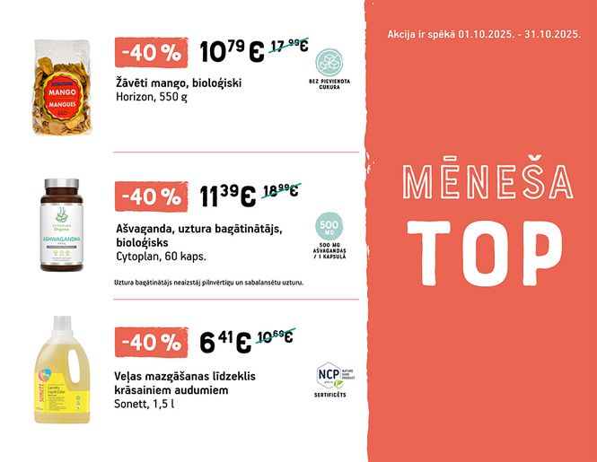 TOP lielākās oktobra atlaides | Akcija