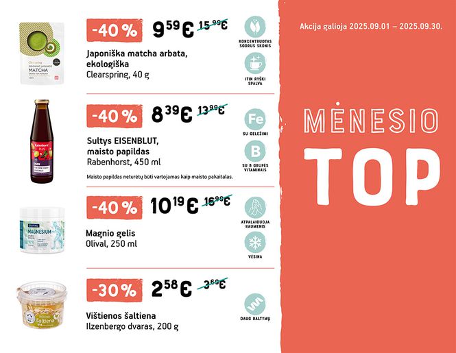 TOP didžiausios rugsėjo mėnesio nuolaidos | Akcija