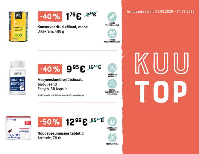 Märtsi TOP suurimad allahindlused | Kampaania