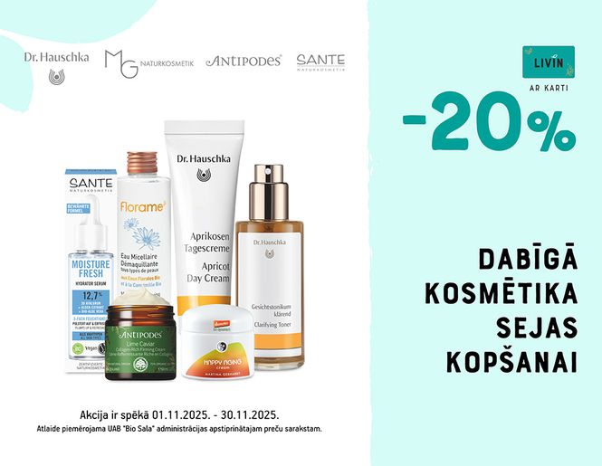 -20% sejas kopšanas līdzekļiem | Akcija